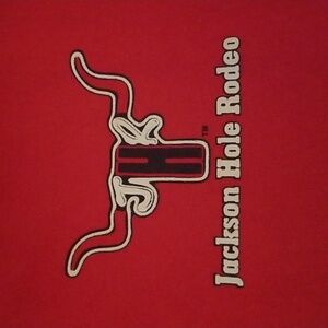 Jackson Hole Rodeo Tee, Size S, Red